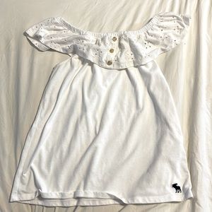 White off the shorter Abercrombie kids blouse/tank top